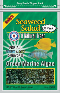 Sally’s -Seaweed Salad Green Marine Algae Veggie Fish Food 30ct